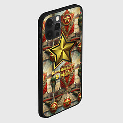 Чехол для iPhone 12 Pro 9 мая солдаты и знамя, цвет: 3D-черный — фото 2