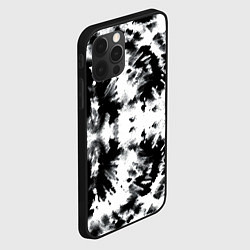 Чехол для iPhone 12 Pro Серо белый тайдай, цвет: 3D-черный — фото 2
