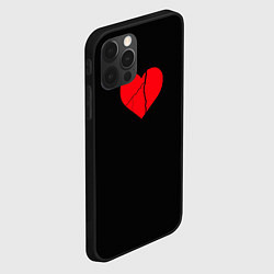 Чехол для iPhone 12 Pro Broken heart, цвет: 3D-черный — фото 2