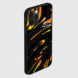 Чехол для iPhone 12 Pro KTM - orange liquid, цвет: 3D-черный — фото 2