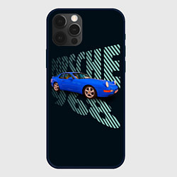 Чехол для iPhone 12 Pro Немецкая спортивная машина Porsche 968, цвет: 3D-черный