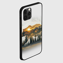 Чехол для iPhone 12 Pro Медведь и абстрактный лес, цвет: 3D-черный — фото 2