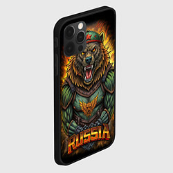 Чехол для iPhone 12 Pro Мощный военный медведь СССР, цвет: 3D-черный — фото 2