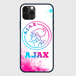 Чехол для iPhone 12 Pro Ajax neon gradient style, цвет: 3D-черный