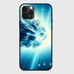 Чехол для iPhone 12 Pro Неоновая комета - нейросеть, цвет: 3D-черный