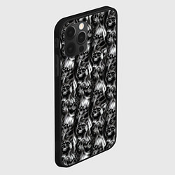 Чехол для iPhone 12 Pro Smoke skulls, цвет: 3D-черный — фото 2
