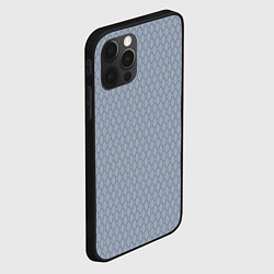 Чехол для iPhone 12 Pro Серо-синий паттерн, цвет: 3D-черный — фото 2