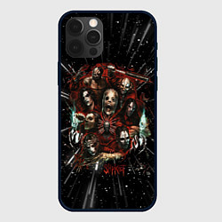 Чехол для iPhone 12 Pro Slipknot rock band, цвет: 3D-черный