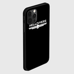 Чехол для iPhone 12 Pro Helldivers Logo, цвет: 3D-черный — фото 2
