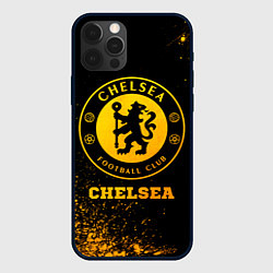 Чехол для iPhone 12 Pro Chelsea - gold gradient, цвет: 3D-черный