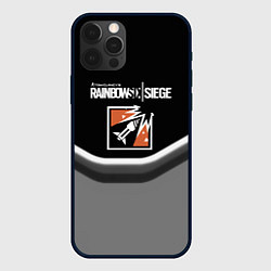 Чехол для iPhone 12 Pro Rainbow six game steel, цвет: 3D-черный