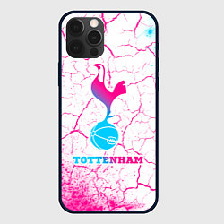 Чехол для iPhone 12 Pro Tottenham neon gradient style, цвет: 3D-черный