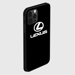 Чехол для iPhone 12 Pro Lexus white logo, цвет: 3D-черный — фото 2