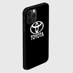 Чехол для iPhone 12 Pro Toyota white logo, цвет: 3D-черный — фото 2