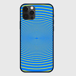 Чехол для iPhone 12 Pro Трансформация овала, цвет: 3D-черный