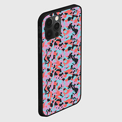 Чехол для iPhone 12 Pro Неоновый пиксельный камуфляжный паттерн, цвет: 3D-черный — фото 2