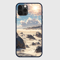 Чехол для iPhone 12 Pro Аниме пляж, цвет: 3D-черный