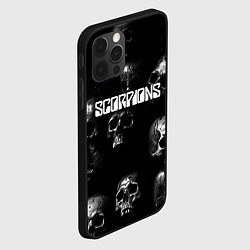 Чехол для iPhone 12 Pro Scorpions logo rock group, цвет: 3D-черный — фото 2