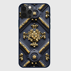 Чехол для iPhone 12 Pro Классические объемные золотые узоры, цвет: 3D-черный