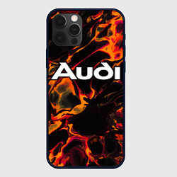 Чехол для iPhone 12 Pro Audi red lava, цвет: 3D-черный