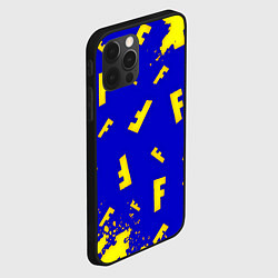 Чехол для iPhone 12 Pro Fortnite краски неон, цвет: 3D-черный — фото 2