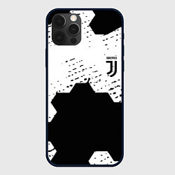 Чехол для iPhone 12 Pro Juventus hexagon black sport, цвет: 3D-черный