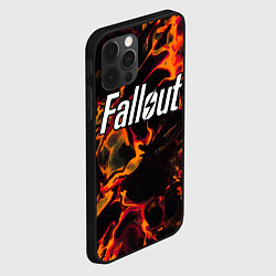 Чехол для iPhone 12 Pro Fallout red lava, цвет: 3D-черный — фото 2