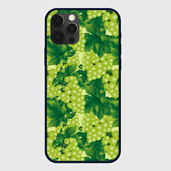 Чехол для iPhone 12 Pro Виноградный паттерн, цвет: 3D-черный