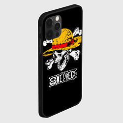 Чехол для iPhone 12 Pro One piece - череп и кости, цвет: 3D-черный — фото 2
