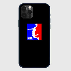 Чехол для iPhone 12 Pro НБА спорт лого, цвет: 3D-черный