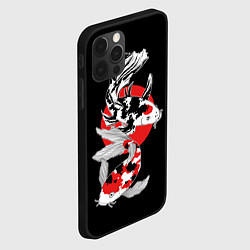 Чехол для iPhone 12 Pro Карпы кои - японский стиль, цвет: 3D-черный — фото 2