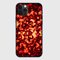 Чехол для iPhone 12 Pro Узор огня, цвет: 3D-черный