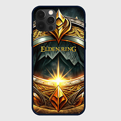 Чехол для iPhone 12 Pro Черное золотое кольцо Elden Ring, цвет: 3D-черный