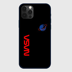 Чехол для iPhone 12 Pro Nasa космический бренд, цвет: 3D-черный