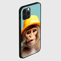 Чехол для iPhone 12 Pro Мартышка в шляпе, цвет: 3D-черный — фото 2