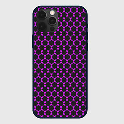 Чехол для iPhone 12 Pro Паттерн сетчатый, цвет: 3D-черный