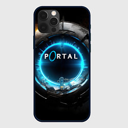 Чехол для iPhone 12 Pro Portal логотип игры, цвет: 3D-черный