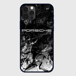 Чехол для iPhone 12 Pro Porsche black graphite, цвет: 3D-черный