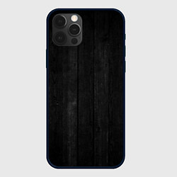 Чехол для iPhone 12 Pro Текстура темного паркета, цвет: 3D-черный