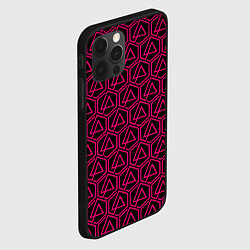 Чехол для iPhone 12 Pro Linkin park pink logo, цвет: 3D-черный — фото 2