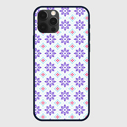 Чехол для iPhone 12 Pro Красивый цветочный узор, цвет: 3D-черный