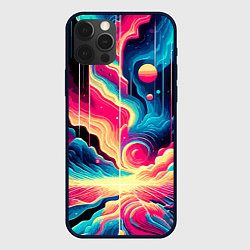 Чехол для iPhone 12 Pro Neon space fantasy - ai art, цвет: 3D-черный