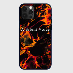 Чехол для iPhone 12 Pro A Silent Voice red lava, цвет: 3D-черный