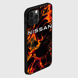 Чехол для iPhone 12 Pro Nissan red lava, цвет: 3D-черный — фото 2