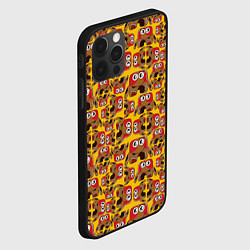 Чехол для iPhone 12 Pro Мультяшные монстрики узор, цвет: 3D-черный — фото 2
