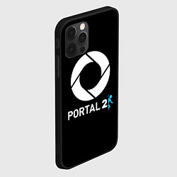 Чехол для iPhone 12 Pro Portal2 logo game, цвет: 3D-черный — фото 2