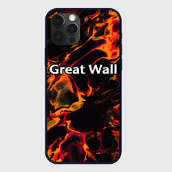 Чехол для iPhone 12 Pro Great Wall red lava, цвет: 3D-черный