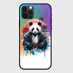 Чехол для iPhone 12 Pro Panda samurai - Japan, цвет: 3D-черный