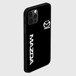 Чехол для iPhone 12 Pro Mazda white logo, цвет: 3D-черный — фото 2