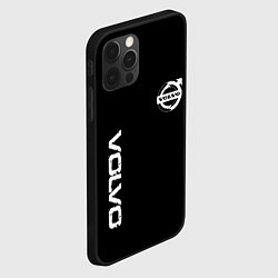 Чехол для iPhone 12 Pro Volvo white logo auto, цвет: 3D-черный — фото 2